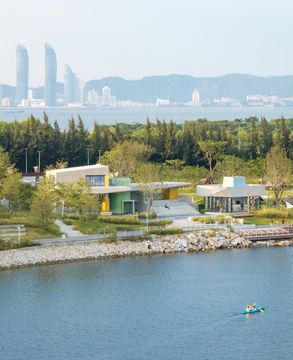 Nerve Lab. Experimental Sports Support Buildings On Double Happiness Island