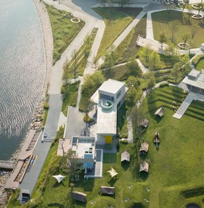 Nerve Lab. Experimental Sports Support Buildings On Double Happiness Island