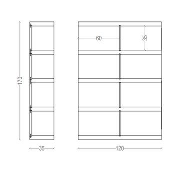 Kreoo Shiro Bookcase