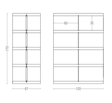 Kreoo Shiro Bookcase