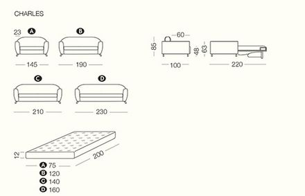 Milano Bedding Charles Sofa Bed