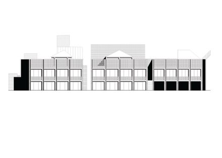 Mixed use infill 3 houses and an office