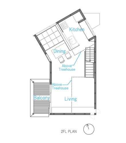 Small House With Floating Treehouse