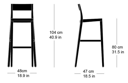 Horgenglarus Lyra Bar Stool 11-680