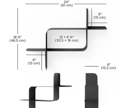 Umbra Montage Metal Wall Shelves, Set of 2