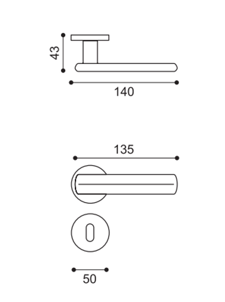 Manital Matrice Door Handle