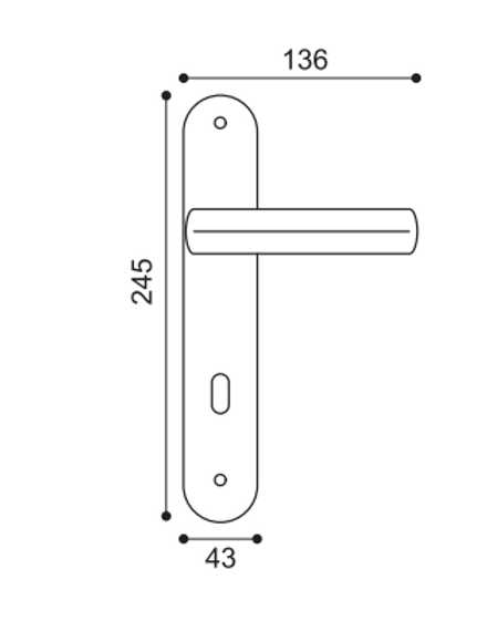 Manital Matrice Door Handle