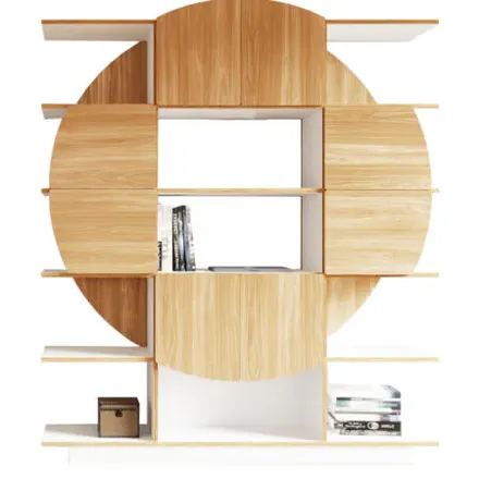 Radis Round Shelf With Doors Rund