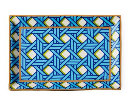 Jonathan Adler Basketweave Rectangle Tray