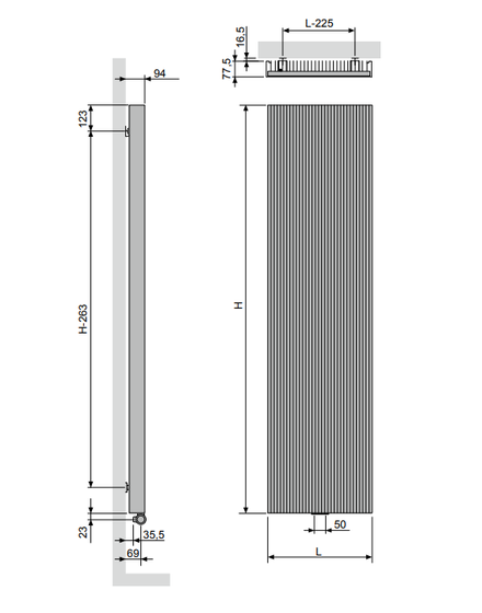 Vasco Bryce V75 Aluminium Radiator