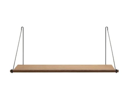 We Do Wood Loop Shelf - Oak & Black Steel