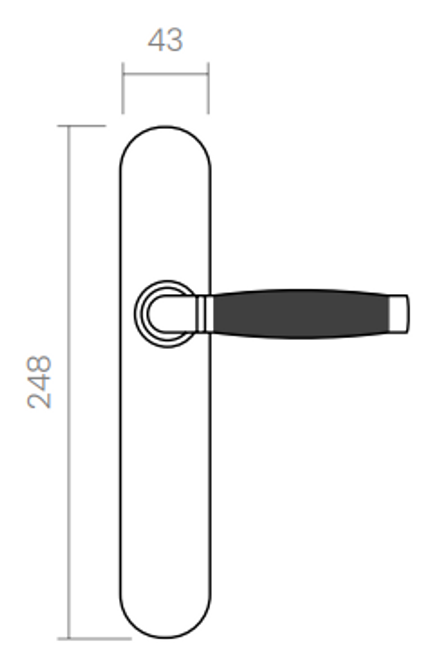 Groel Chérie Lever Handle Set On An Oval Backplate