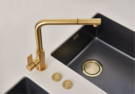 Fosterspa Vela Plus Gold Satin Mixer Taps