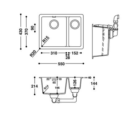 Lx Hausys CS490D Sink