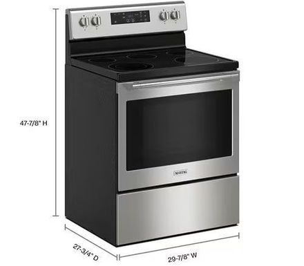 Maytag 30-inch Wide Electric Range with Steam Clean - 5.3 cu. ft.