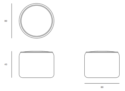 Ethnicraft Donut outdoor pouf