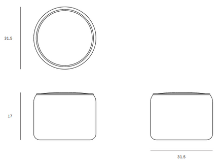 Ethnicraft Donut outdoor pouf