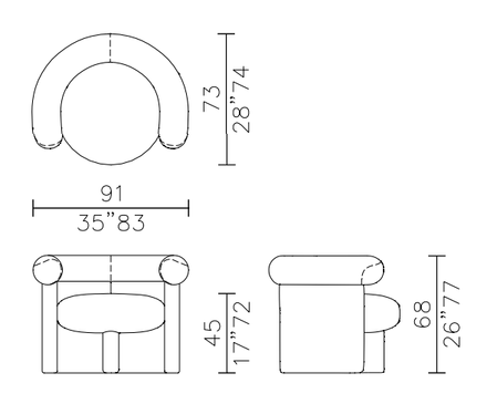 Meridiani Jeanette Armchairs