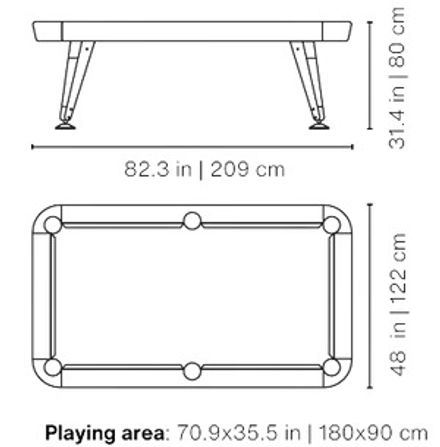 Rs barcelona Pool Table - Diagonal 6 ft