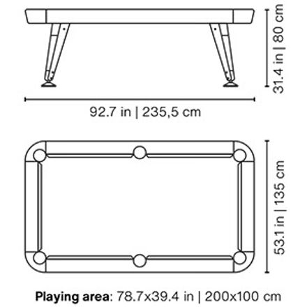 Rs barcelona Pool Table - Diagonal 6 ft