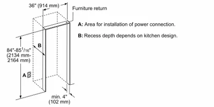 Thermador Freedom® Built-in Refrigerator Column 36'' Panel Ready
