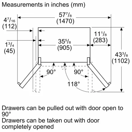 Thermador Professional Freestanding French Door Bottom Mount Refrigerator 36'' Professional Panel Ready, Stainless Steel