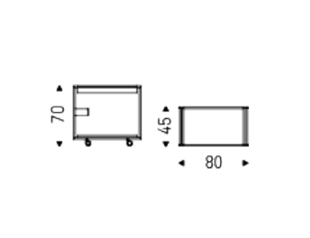 Cattelan Italia Mojito Wood Trolley