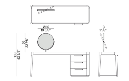 Porada Afrodite Writing Desk