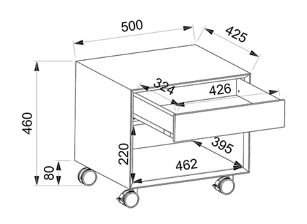Mueller Vertiko - Small Chest Of Drawers With Bottom Drawer