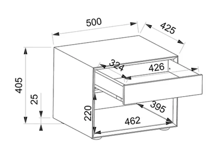 Mueller Vertiko - Small Chest Of Drawers With Bottom Drawer