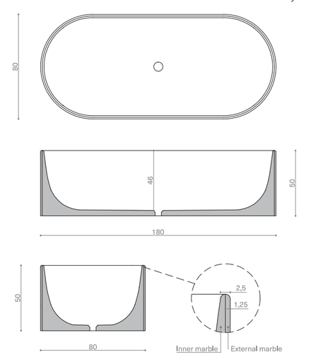 Kreoo Blessed Tub Circle Bathtub