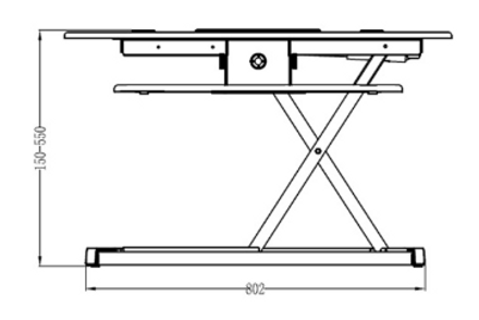 posturite DeskRite 100E Sit-Stand Platform