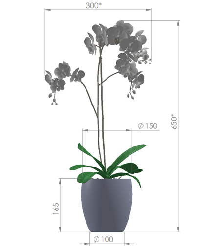 Gotessons Orchid Phalaenopsis 650 Artifical Plant