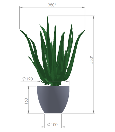 Gotessons Aloe Vera 550 Artifical Plant