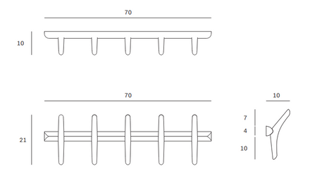 Ethnicraft PI wall coat rack