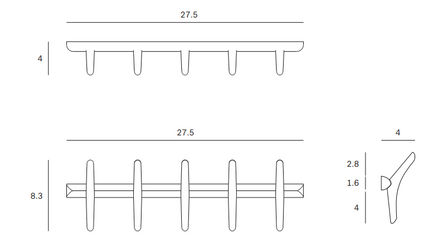 Ethnicraft PI wall coat rack