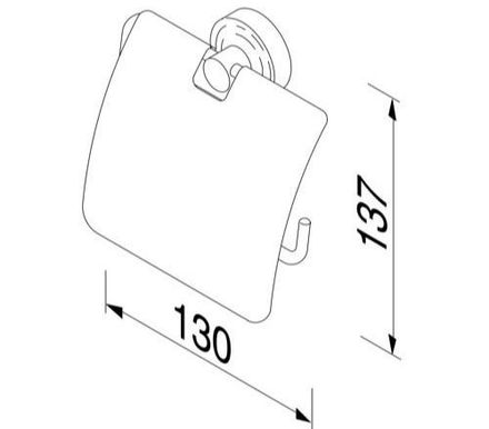 Geesa 915508 Toilet Roll Holder With Cover
