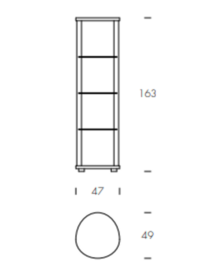 Tonin Casa Ego Round Display Cabinet