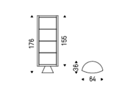 Cattelan Italia Saba Glass Cabinet