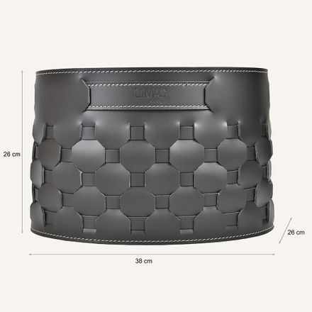 Limac Design Designer Basket In Woven Leather Taris