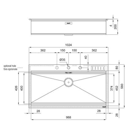 Foster Sink Foster Milano - 1018 055