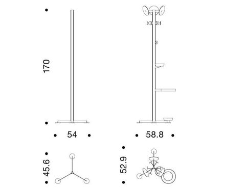 Danese Milano Familia Appendiabiti Coat And Umbrella Stands