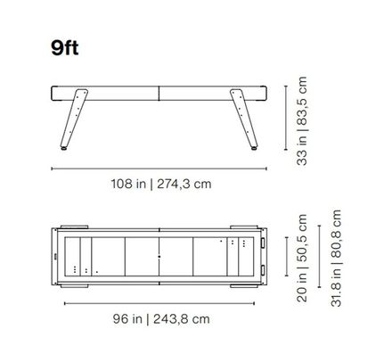 Rs Barcelona Track Shuffleboard Table 9 Ft Game Tables