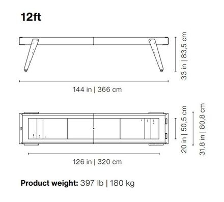 Rs Barcelona Track Shuffleboard Table 9 Ft Game Tables