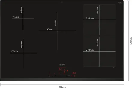 Siemens iQ700 Induction hob 80 cm surface mount without frame Induction Hobs