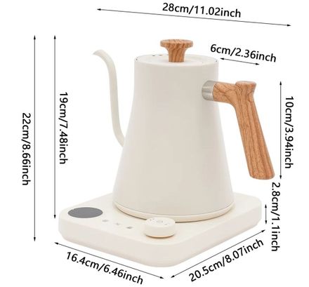 Wayfair Oukaning 1200w 0.24gal Tabletop Electric Gooseneck Tea Kettle