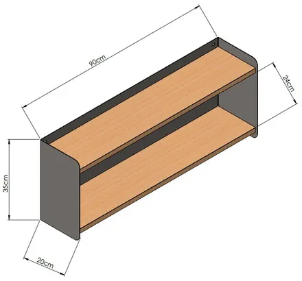 Dsegno Giuly Wall Bookcase