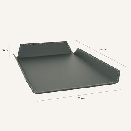 Limacdesign Document Tray In Regenerated Leather Luca