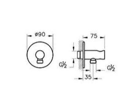 VitrA  Built-in Handshower Outlet