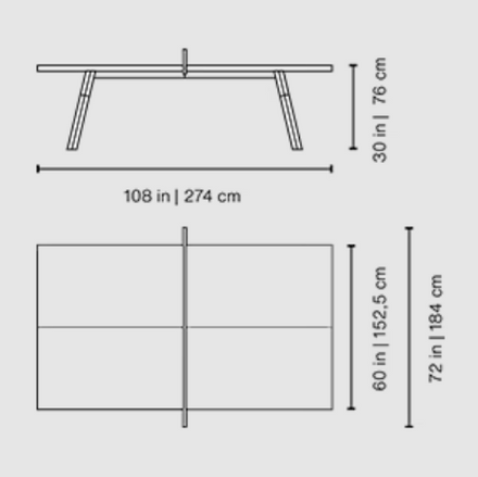 Rs Barcelona Ping Pong Table You And Me Standard